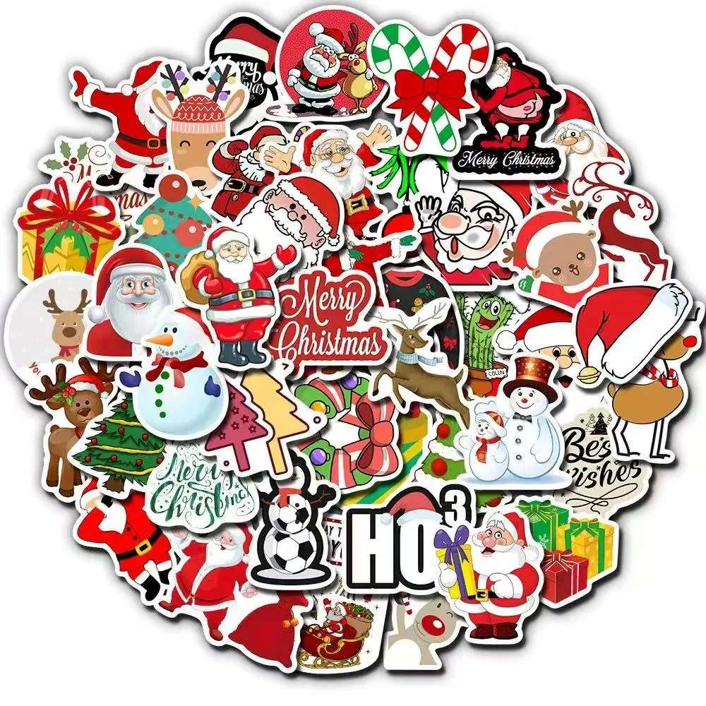 Adesivi regalo di cartone animato di Natale