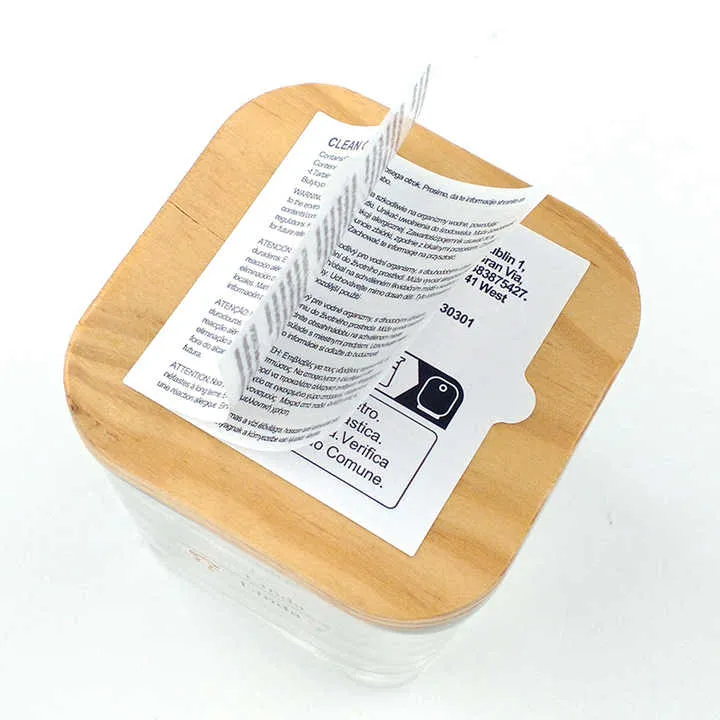 Etichette pieghevoli per opuscoli