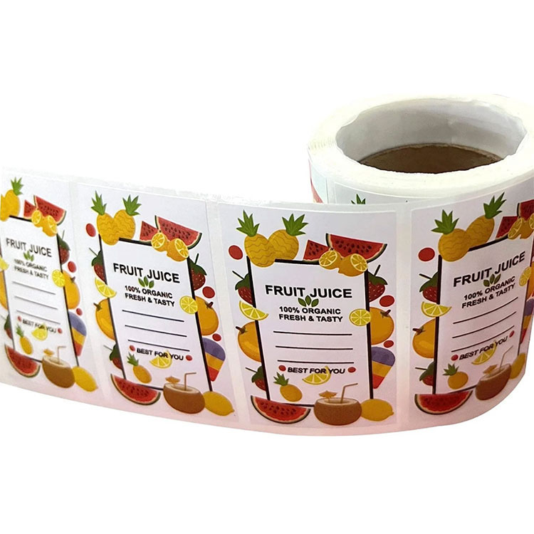 Etichette per bottiglie di succo
